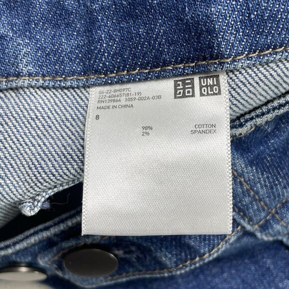 Modest Denim Midi Skirt Size 8 Button Front Pockets - Picture 5 of 5